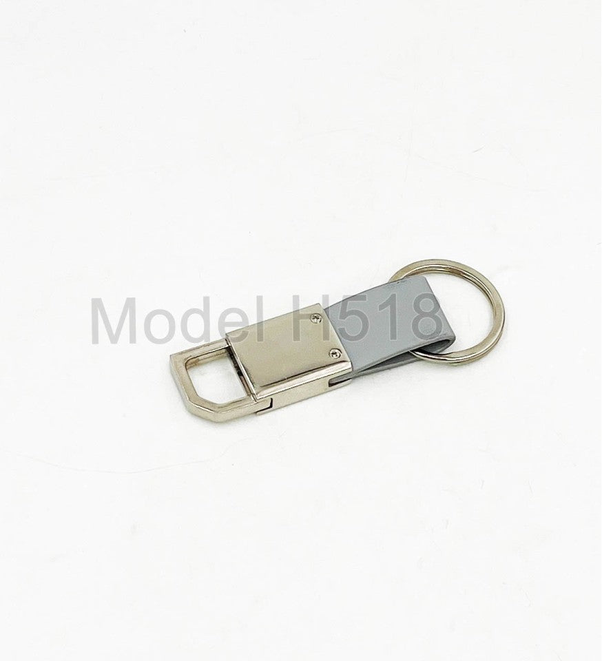 Loop Metal Keychain with PU Strap