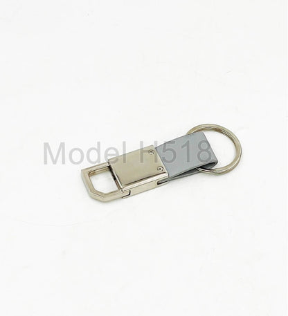 Loop Metal Keychain with PU Strap