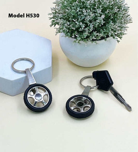 Tyre Shape Metal Keychain