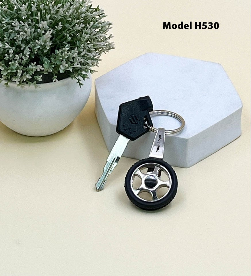 Tyre Shape Metal Keychain