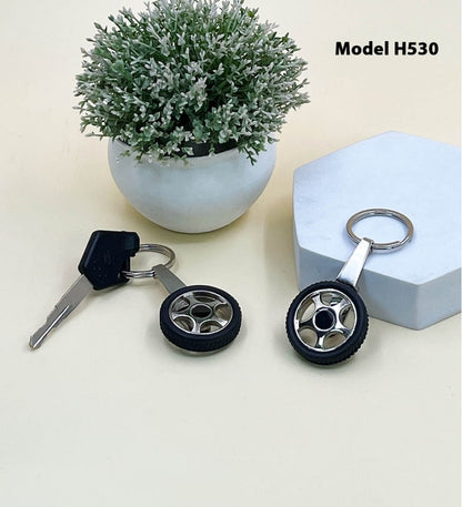 Tyre Shape Metal Keychain