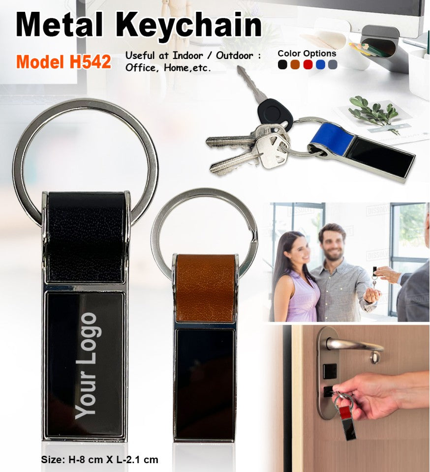 Rectangular Metal Keychain