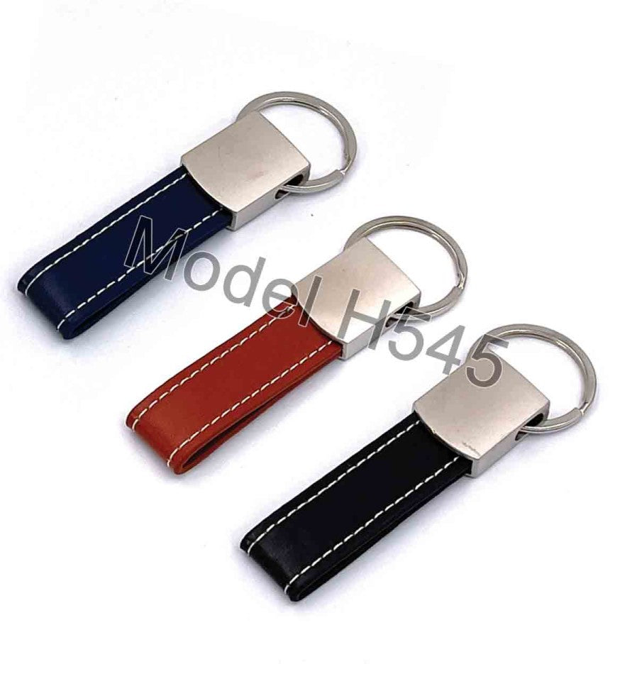 Metal Keychain with PU Belt