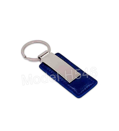 Round Top Metal Keychain with PU Belt