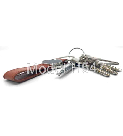 Metal Keychain with PU Strap