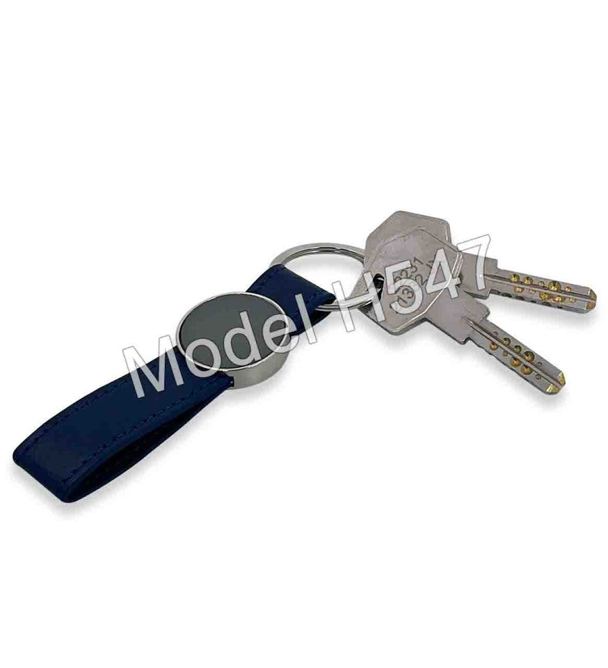 Metal Keychain with PU Strap