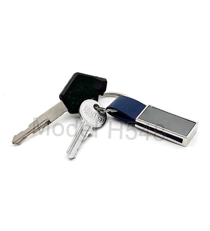 Rotating Oval Metal Keychain