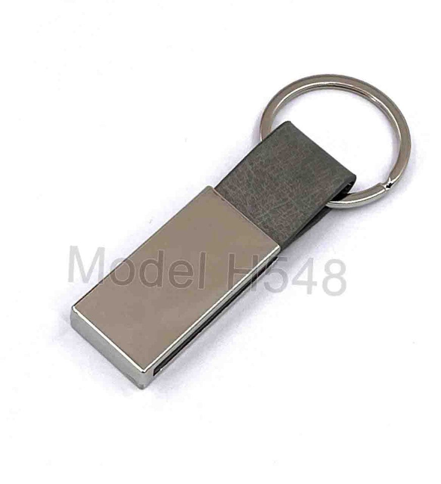Rotating Oval Metal Keychain