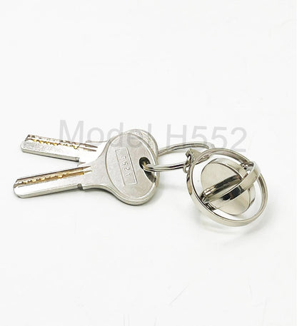 Round Shape Rotating Metal Keychain