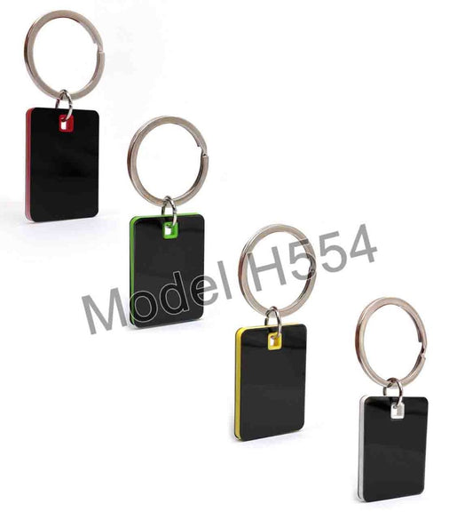 Rectangle Shape Metal Keychain