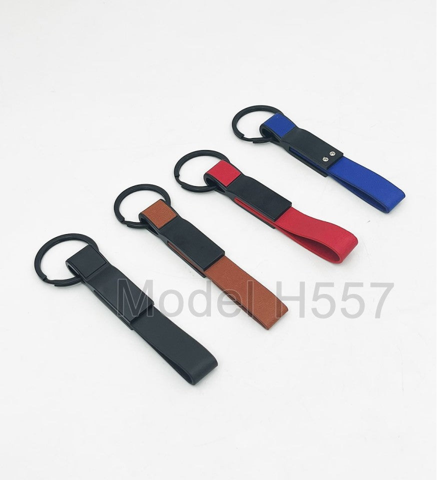 Metal Keychain with PU Belt