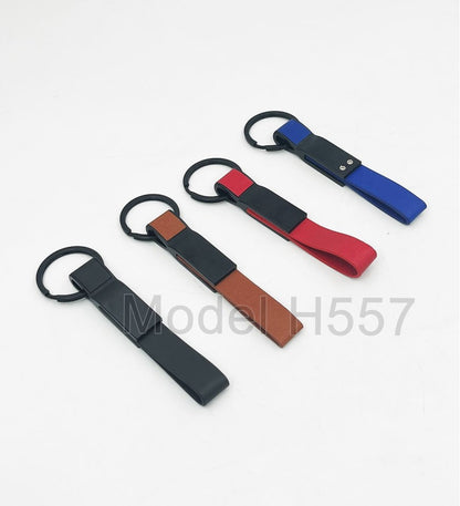 Metal Keychain with PU Belt