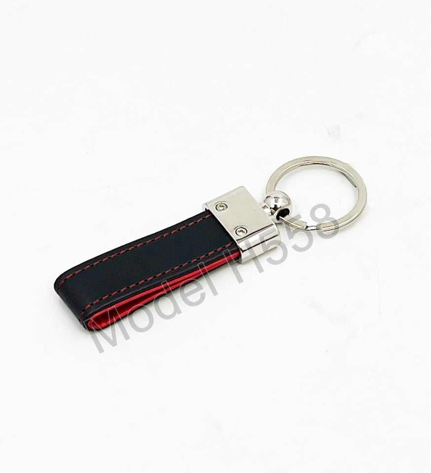 Premium Metal Keychain with PU Leather Strap