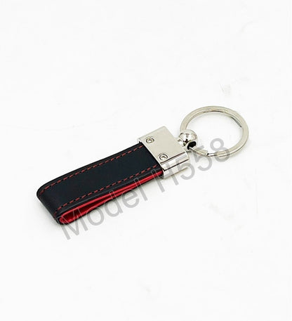 Premium Metal Keychain with PU Leather Strap