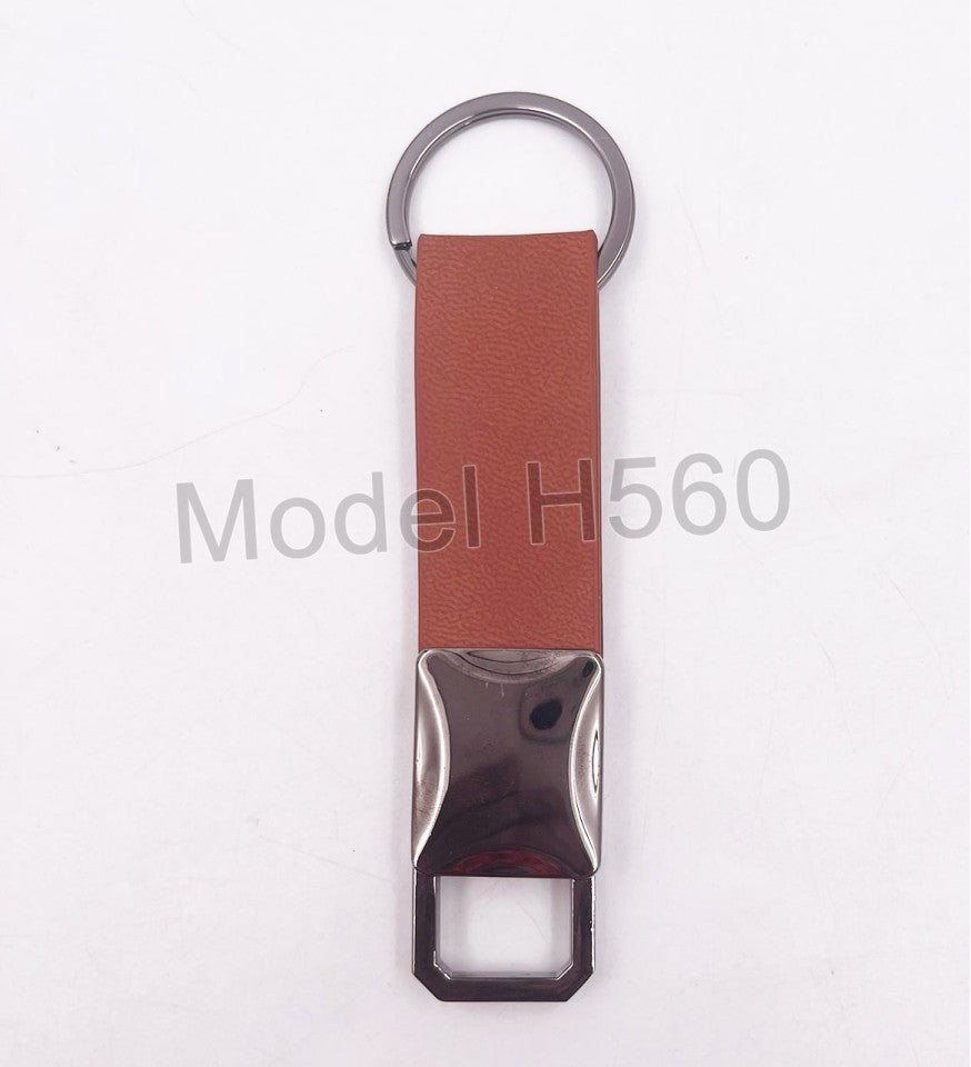 Deluxe Metal Loop Keychain with PU Strap