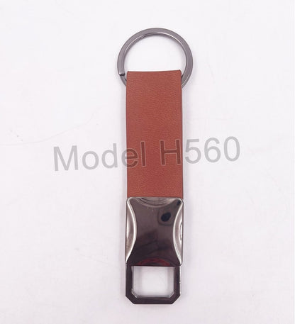 Deluxe Metal Loop Keychain with PU Strap