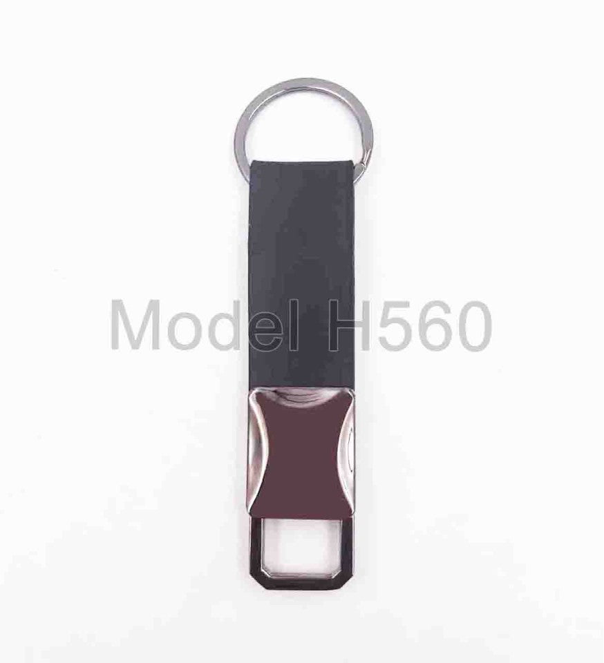 Deluxe Metal Loop Keychain with PU Strap