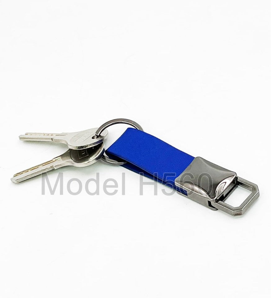 Deluxe Metal Loop Keychain with PU Strap