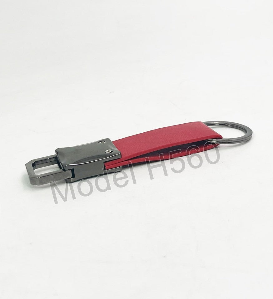 Deluxe Metal Loop Keychain with PU Strap