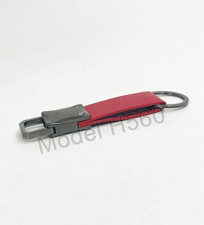 Deluxe Metal Loop Keychain with PU Strap