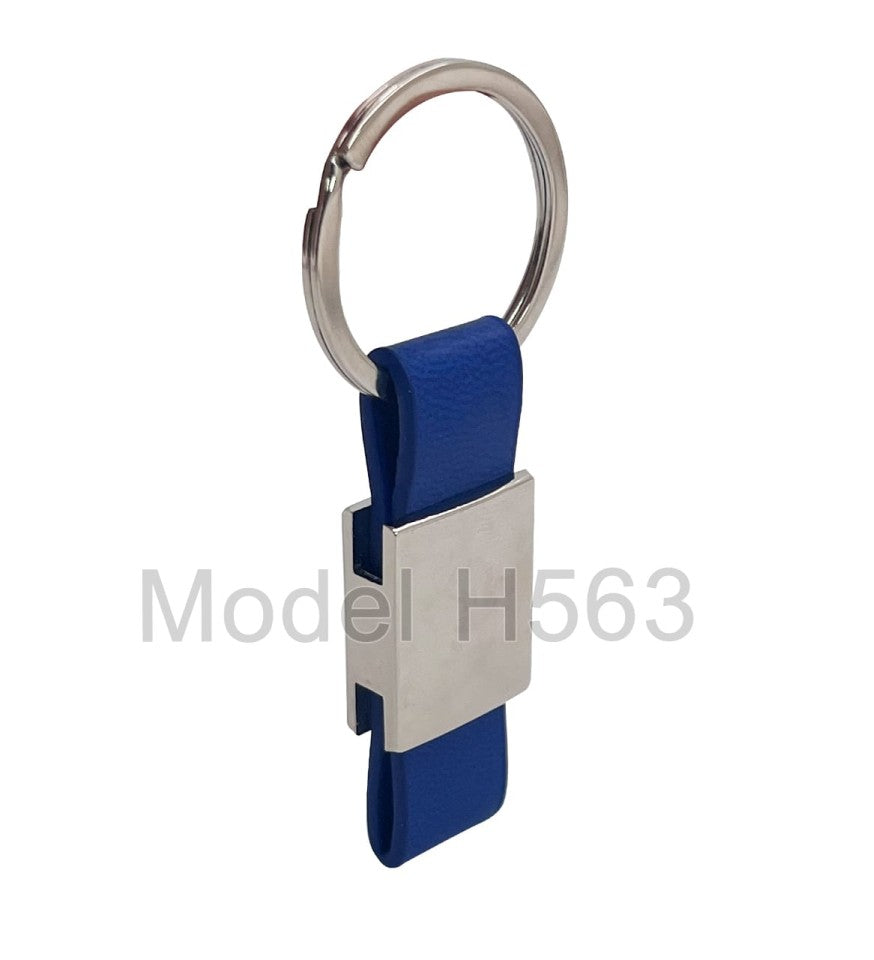 Compact Metal Keychain with PU Strap