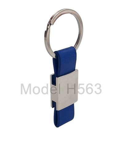 Compact Metal Keychain with PU Strap