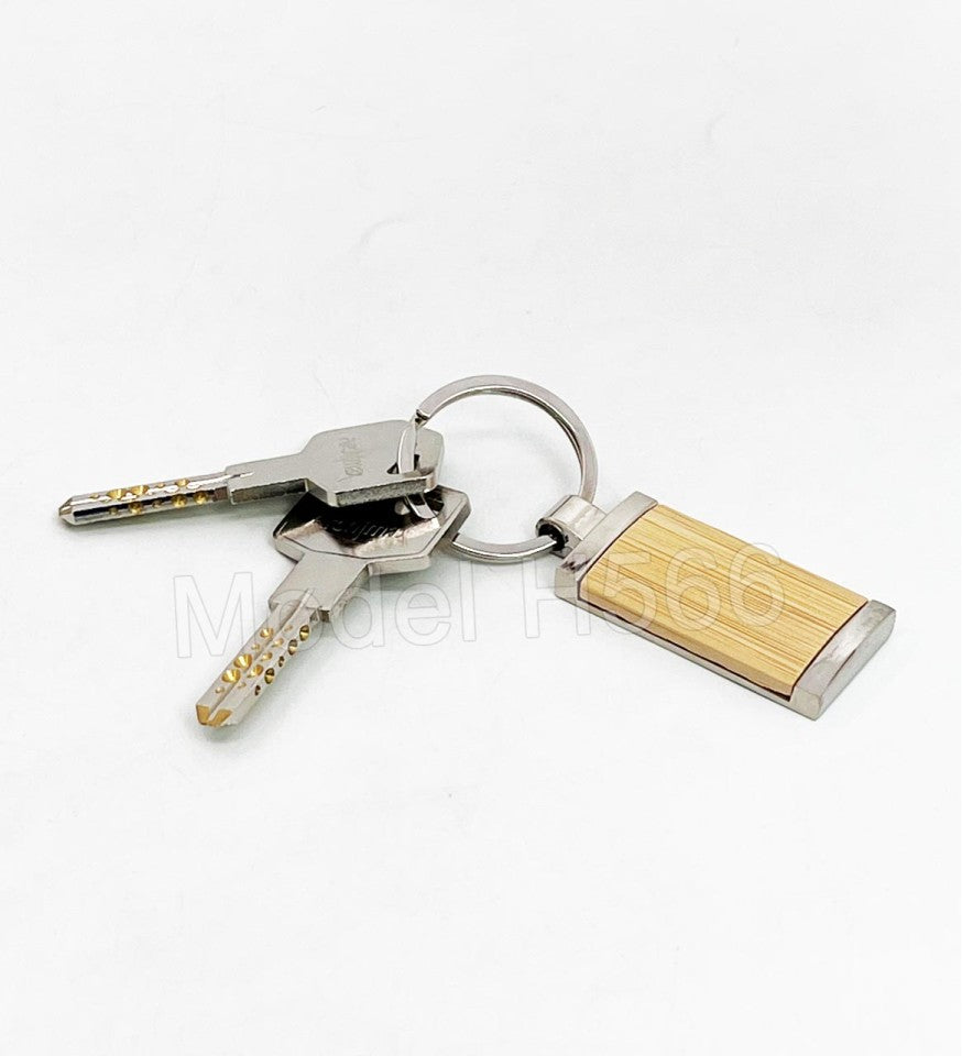 Premium Wooden Metal Keychain