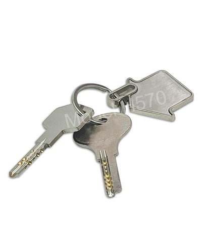 Home Shape Metal Keychain