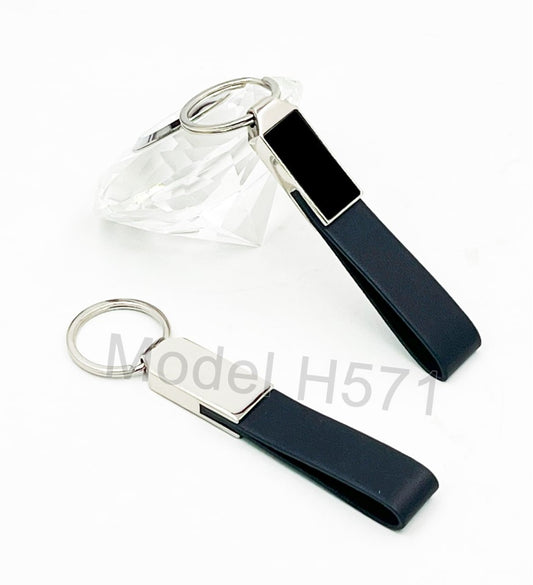 Metal Keychain with PU Belt