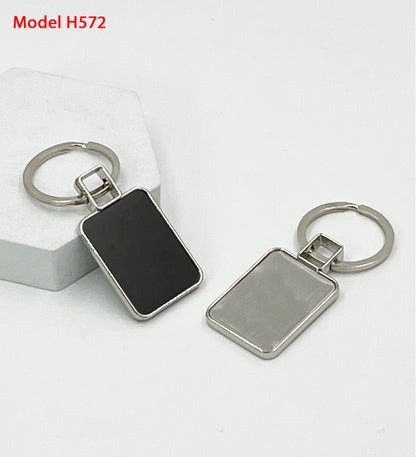Rectangle Shape Metal Keychain