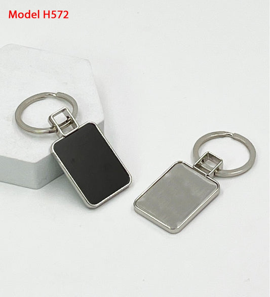 Rectangle Shape Metal Keychain