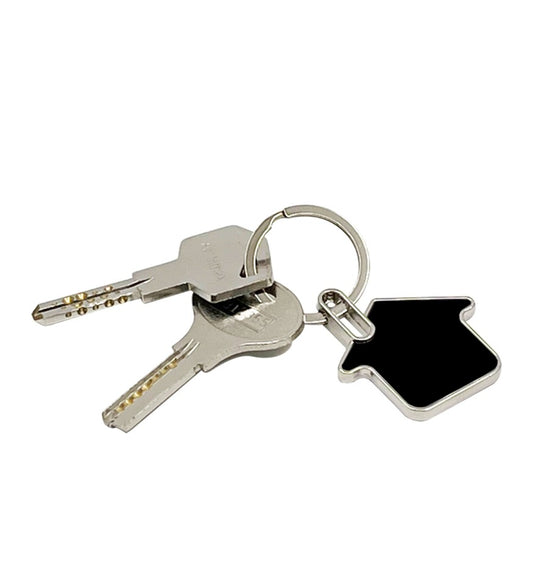 Home Shape Metal Keychain