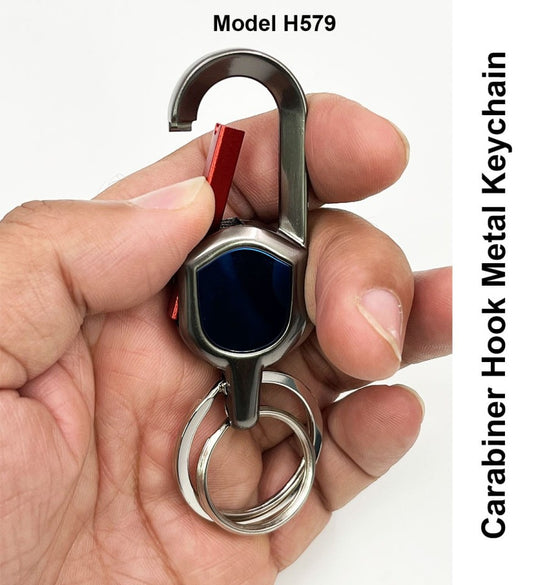 Gun Metal Carabiner Metal Keychain