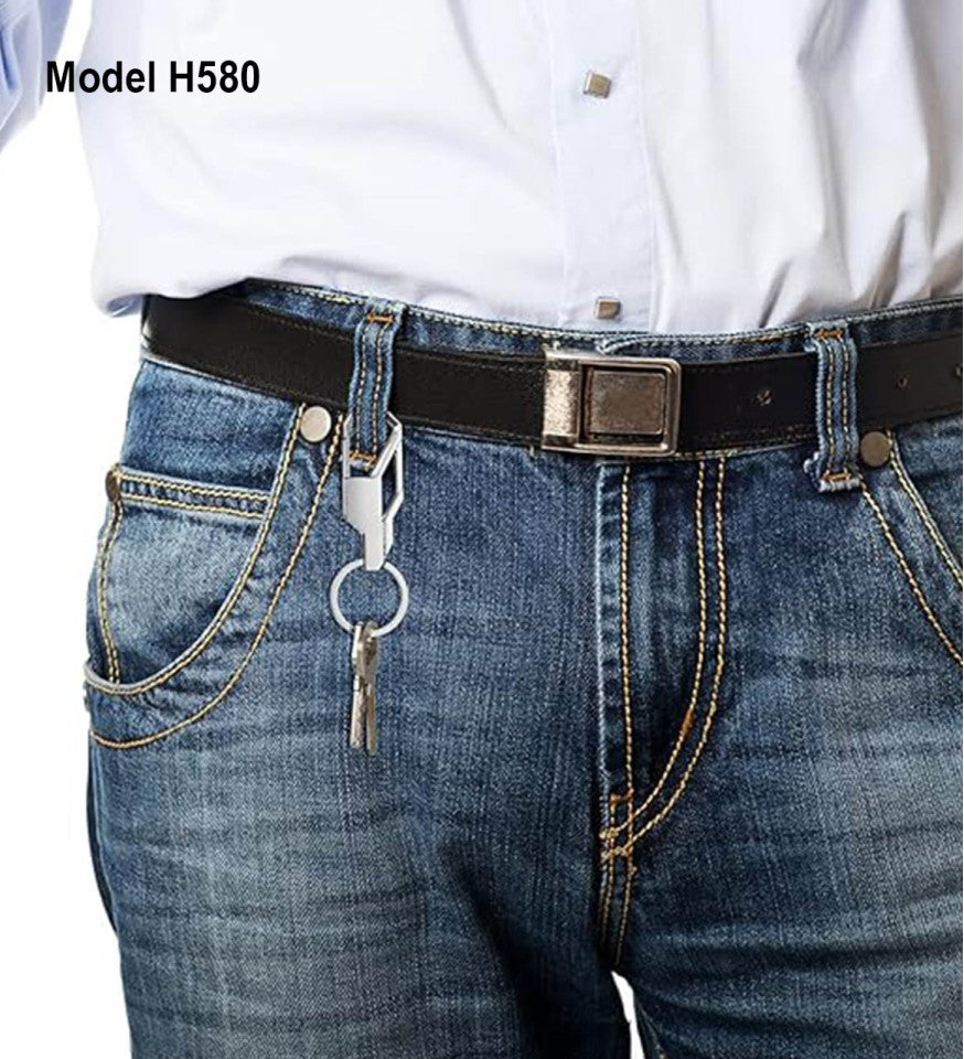 Heavy-Duty Brass Alloy Carabiner Keychain with Built-in Paper Knife