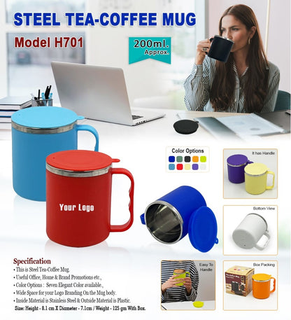Steel Tea-Coffee Mug – 200ml