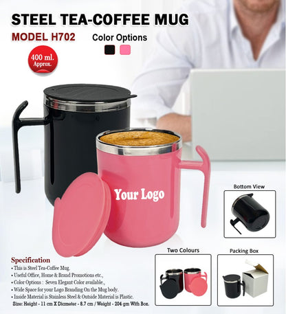 Steel Tea-Coffee Mug – 400ml