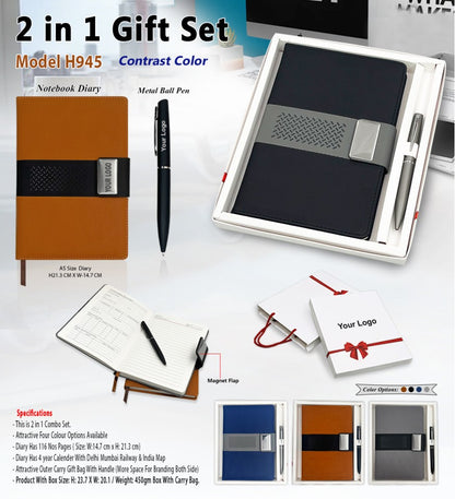 Premium Executive Notebook & Pen Gift Set