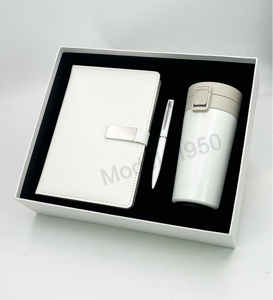 3 in 1 Premium Gift Set Notebook Diary, Vacuum Mug And Metal Ball Pen