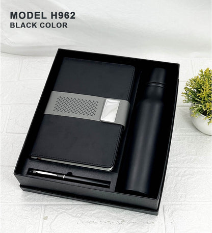 Executive Elite 3-in-1 Gift Set – Steel Water Bottle, A5 Diary and Metal Pen
