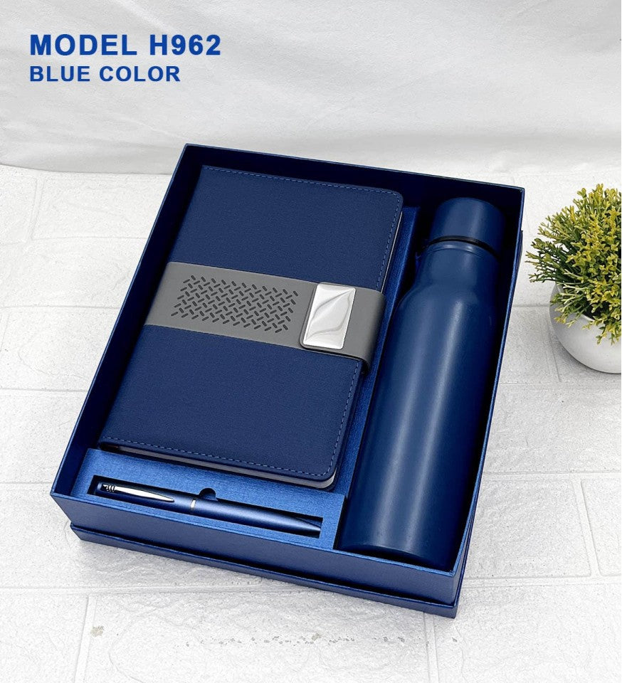 Executive Elite 3-in-1 Gift Set – Steel Water Bottle, A5 Diary and Metal Pen