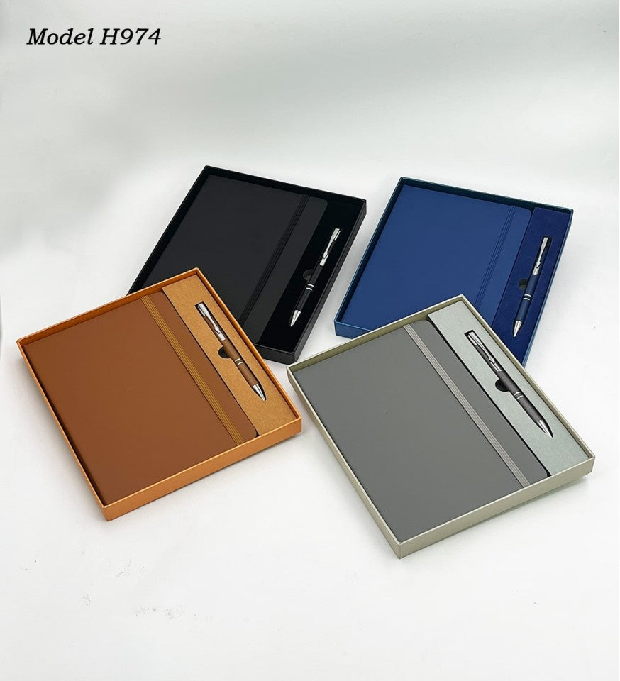 2-in-1 Executive Gift Set – A5 Notebook Diary, Metal Ball Pen