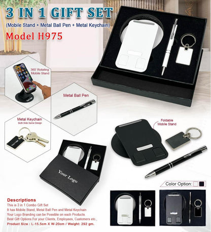 Desk Buddy Gift Set – Pen, Stand & Keyring Essentials