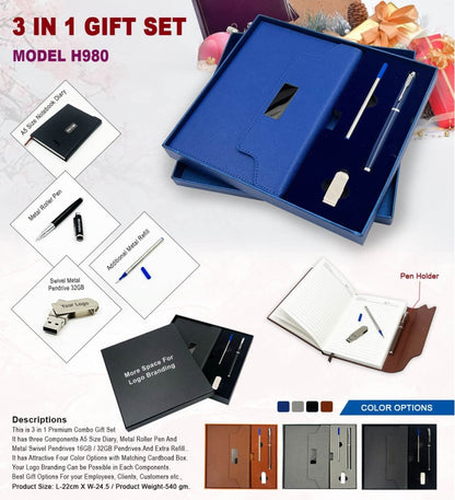 PrestigeNote 3-in-1 Executive Gift Set – 32GB Edition