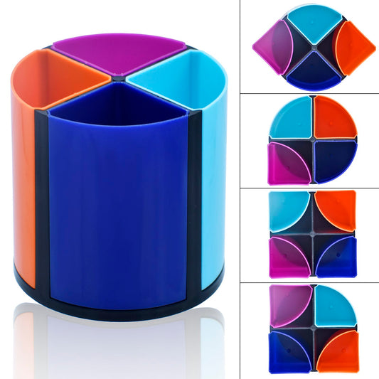 Rotating Multi-Color Modular Desk Organizer
