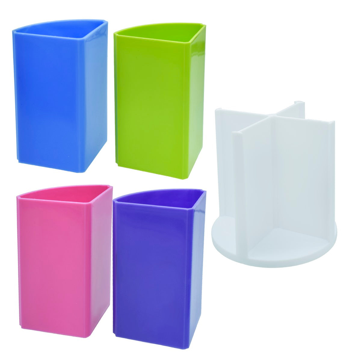 Rotating Multi-Color Modular Desk Organizer