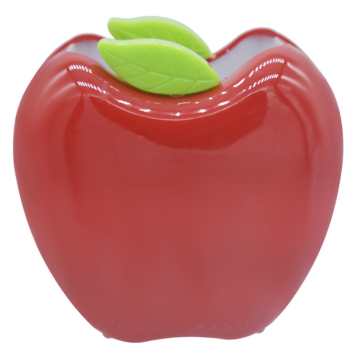 Apple Shaped Plastic Pen Holder – Cute Desk Organizer with Leaf Design