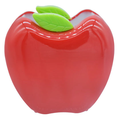 Apple Shaped Plastic Pen Holder – Cute Desk Organizer with Leaf Design