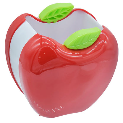 Apple Shaped Plastic Pen Holder – Cute Desk Organizer with Leaf Design