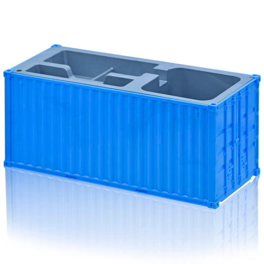 Blue Shipping Container Style Desk Organizer