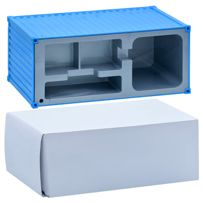 Blue Shipping Container Style Desk Organizer